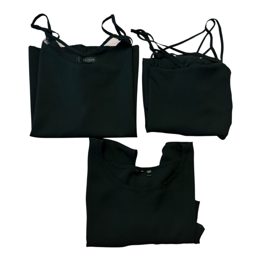 Three black blouses, size M, different designs